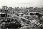 Vista del puente en construcción