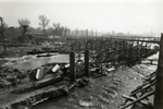 Vista del puente en construcción