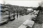 Vista del puente en construcción