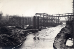 Vista del puente en construcción