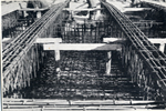 Detalle del puente en construcción