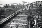 Detalle del puente en construcción