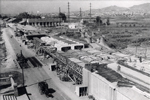 Vista aérea del puente en construcción
