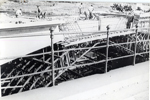 Detalle del puente en construcción