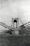 Detalle del puente en construcción