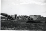 Detalle del puente en construcción