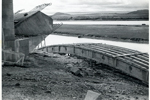Detalle del puente en construcción