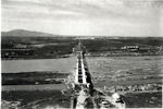 Vista aérea del puente en construcción