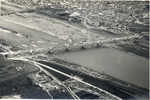 Vista aérea del puente en construcción