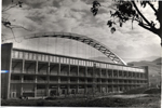 Vista del estadio en construcción