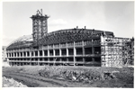 Vista del estadio en construcción