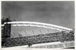 Detalle del estadio en construcción