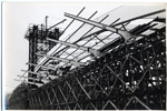 Detalle del estadio en construcción