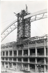 Vista exterior del estadio en construcción