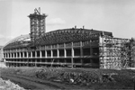 Vista exterior del estadio en construcción
