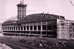 Vista del exterior del estadio en construcción