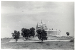 Vista del pabelln, cubierta en construccin