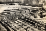 Vista aérea de la estación en construcción