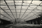 Vista del interior de la estación en construcción