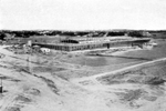 Vista de la estación en construcción