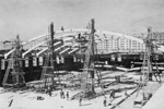 Vista de la estación en construcción