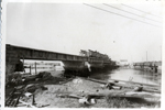 Vista del puente en construcción